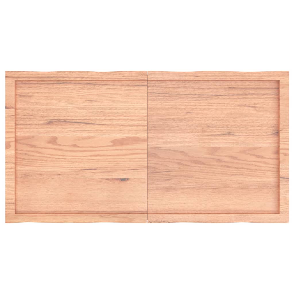 Bordplate lysebrun 120x60x(2-6)cm behandlet heltre naturlig