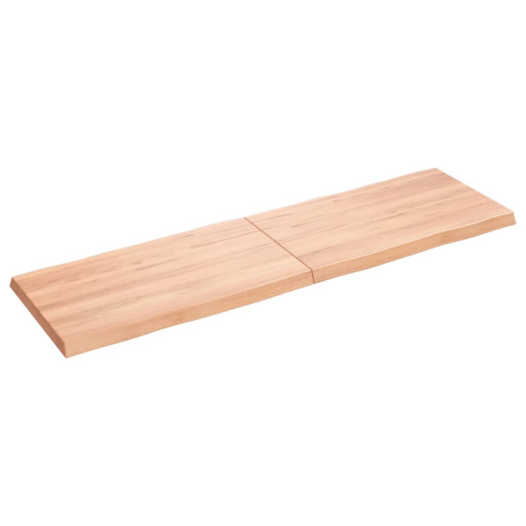 Bordplate lysebrun 140x40x(2-4)cm behandlet heltre naturlig
