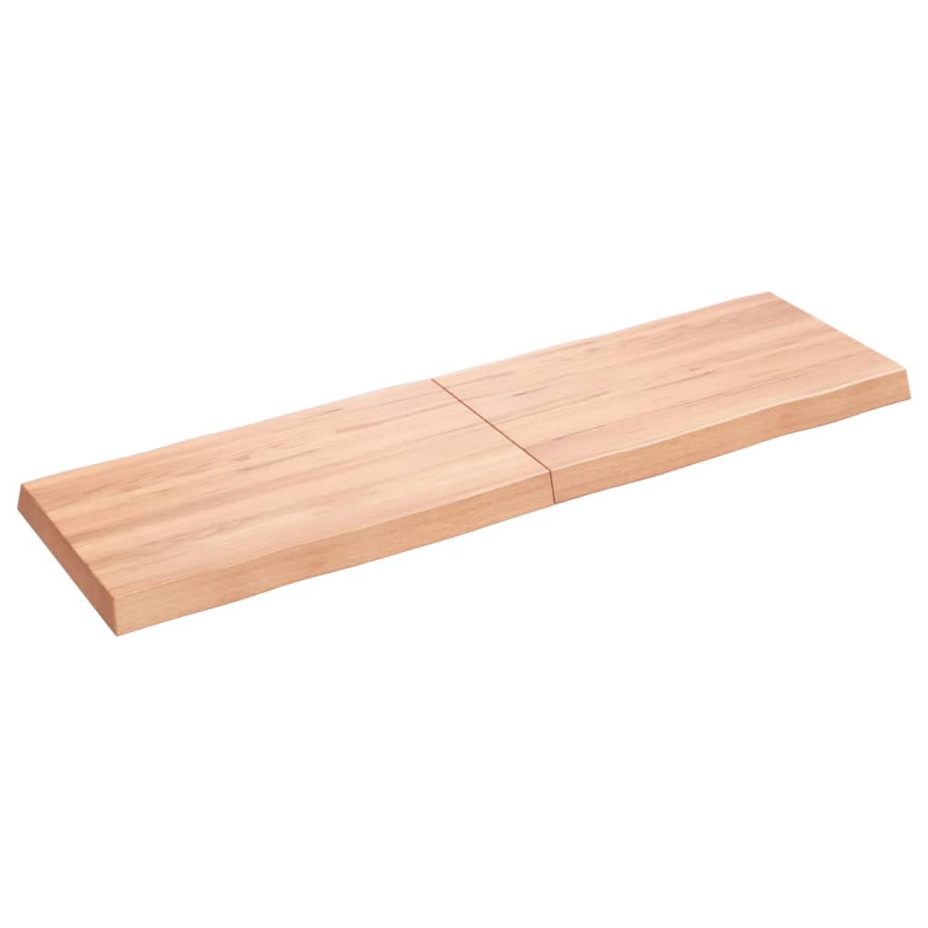 Bordplate lysebrun 140x40x(2-6)cm behandlet heltre naturlig