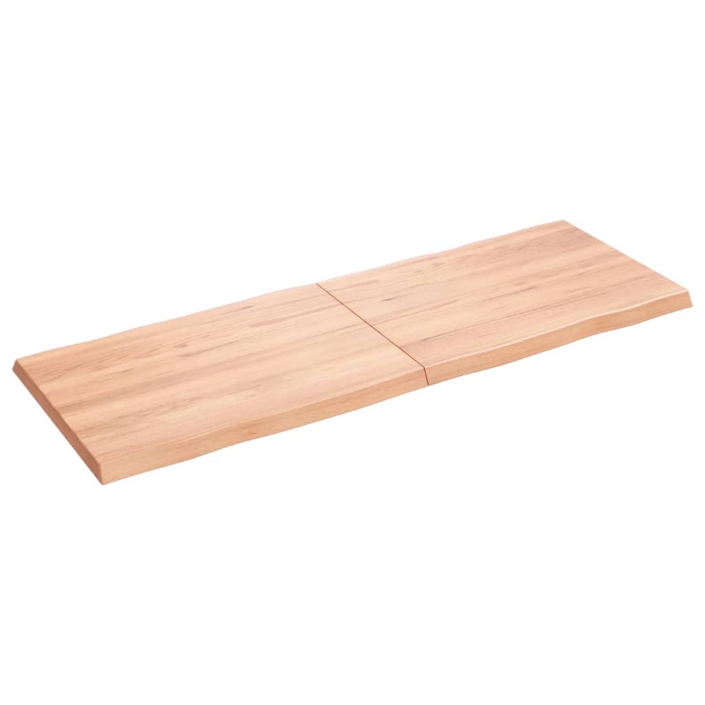 Bordplate lysebrun 140x50x(2-4)cm behandlet heltre naturlig