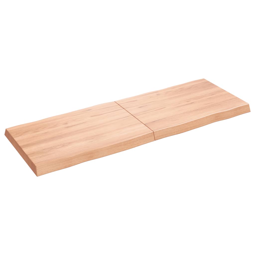 Bordplate lysebrun 140x50x(2-6)cm behandlet heltre naturlig