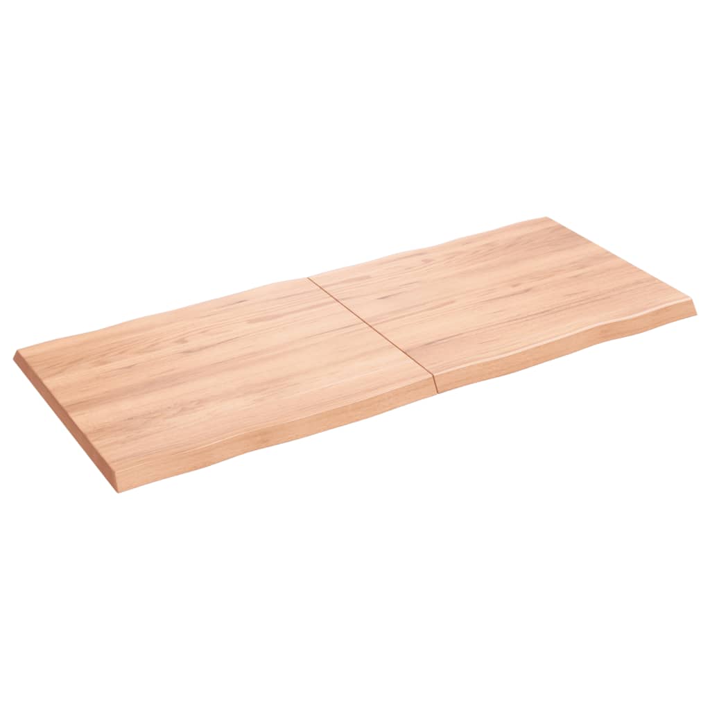 Bordplate lysebrun 140x60x(2-4)cm behandlet heltre naturlig
