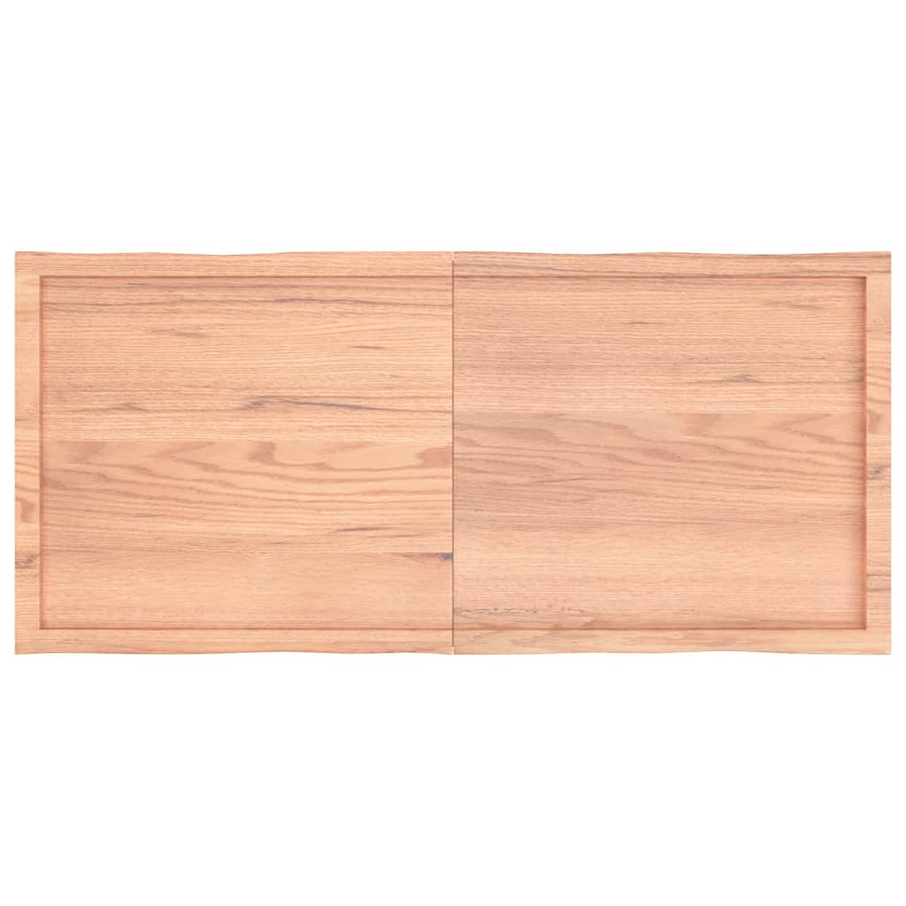 Bordplate lysebrun 140x60x(2-6)cm behandlet heltre naturlig