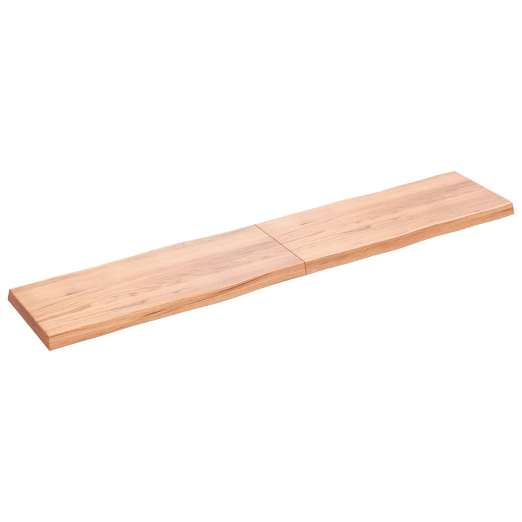 Bordplate lysebrun 200x40x(2-6)cm behandlet heltre naturlig
