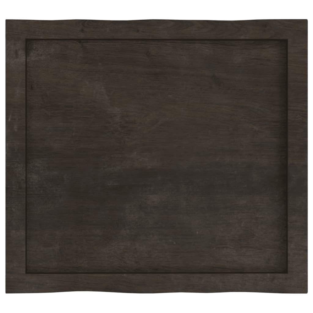 Bordplate mørkebrun60x50x(2-4)cm behandlet heltre naturlig kant