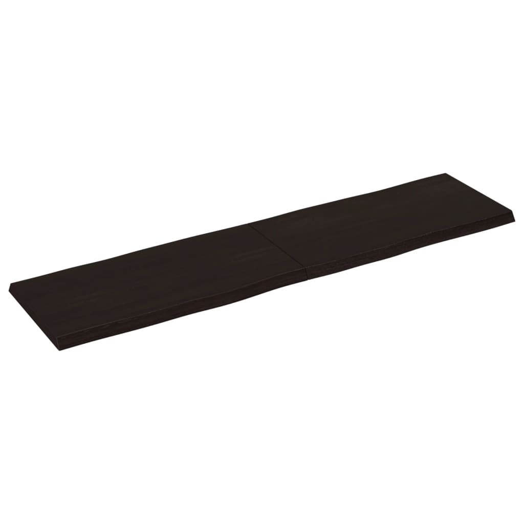 Bordplate mørkebrun 160x40x(2-4)cm behandlet heltre naturlig