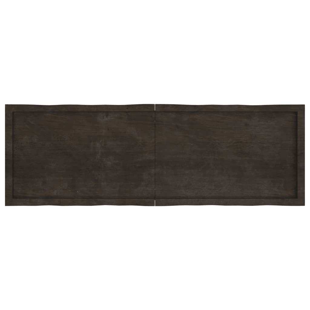 Bordplate mørkebrun 160x50x(2-6)cm behandlet heltre naturlig