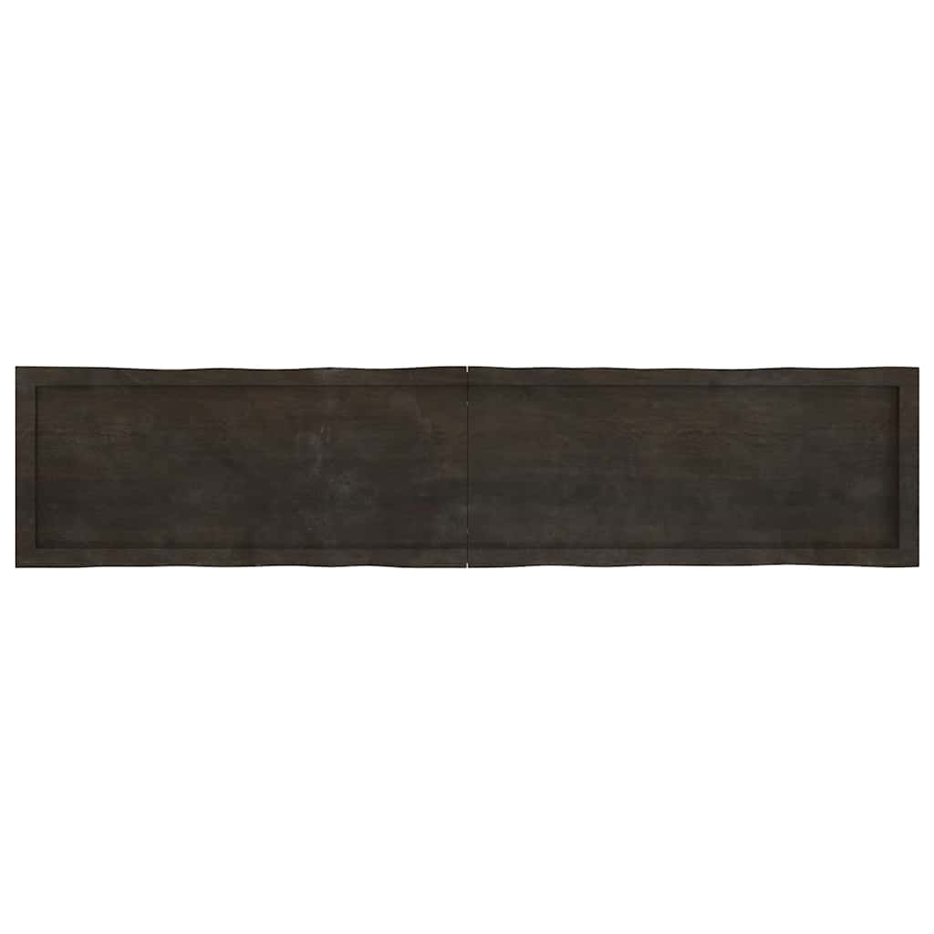 Bordplate mørkebrun 180x40x(2-4)cm behandlet heltre naturlig