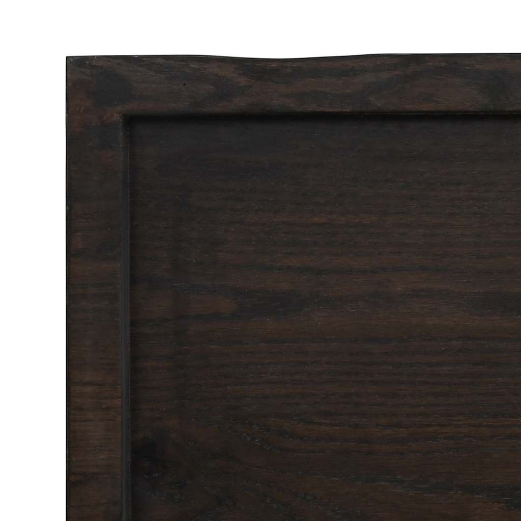 Bordplate mørkebrun 180x40x(2-4)cm behandlet heltre naturlig