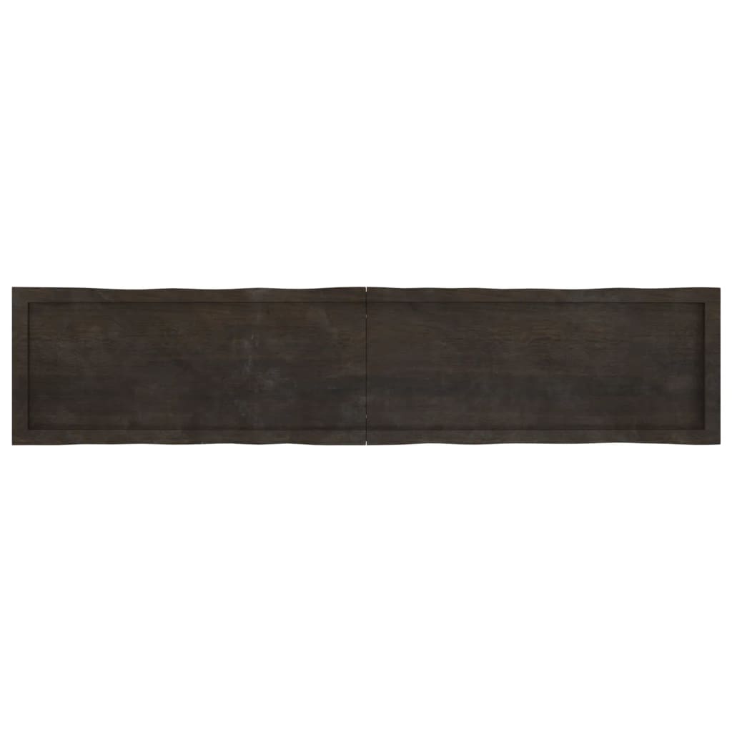 Bordplate mørkebrun 180x40x(2-6)cm behandlet heltre naturlig
