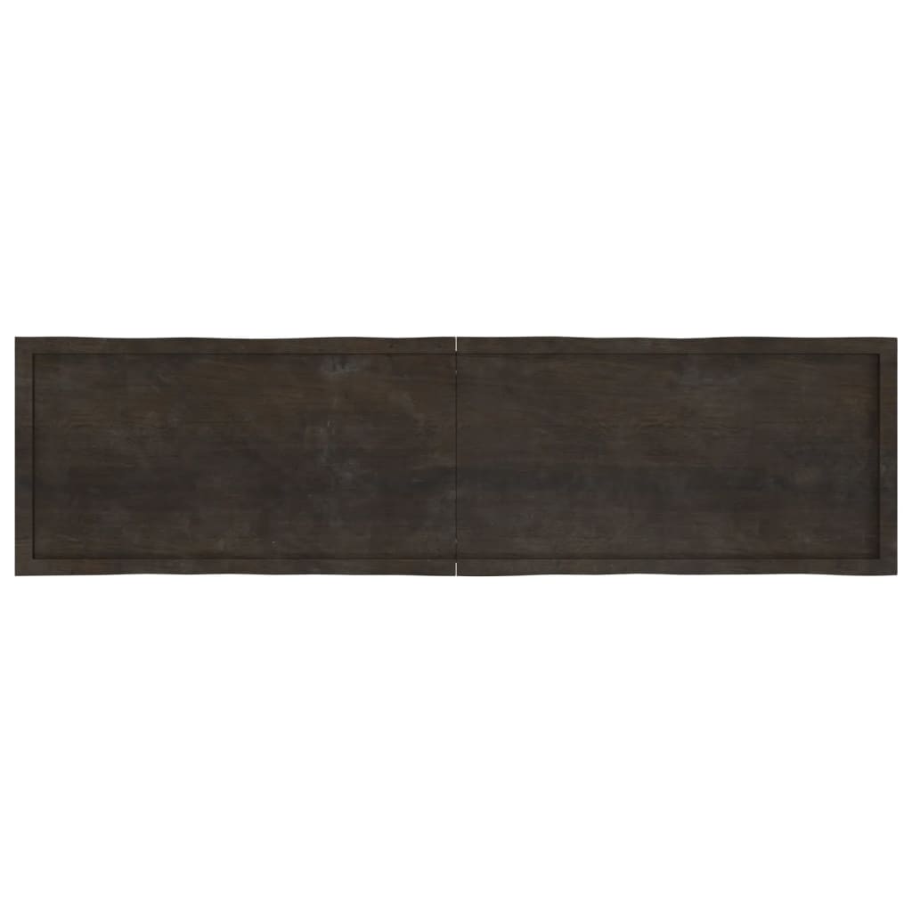 Bordplate mørkebrun 200x50x(2-6)cm behandlet heltre naturlig