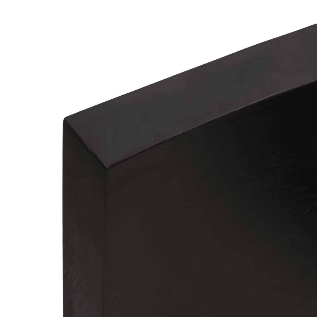 Bordplate mørkebrun 200x50x(2-6)cm behandlet heltre naturlig