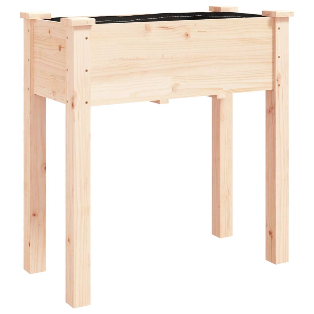 Plantekasse med foring 71x37x76 cm heltre gran