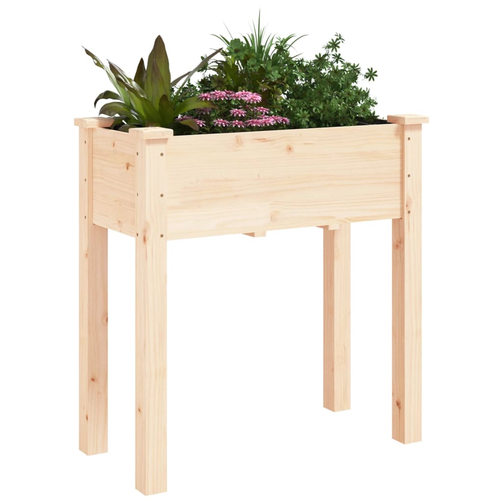 Plantekasse med foring 71x37x76 cm heltre gran