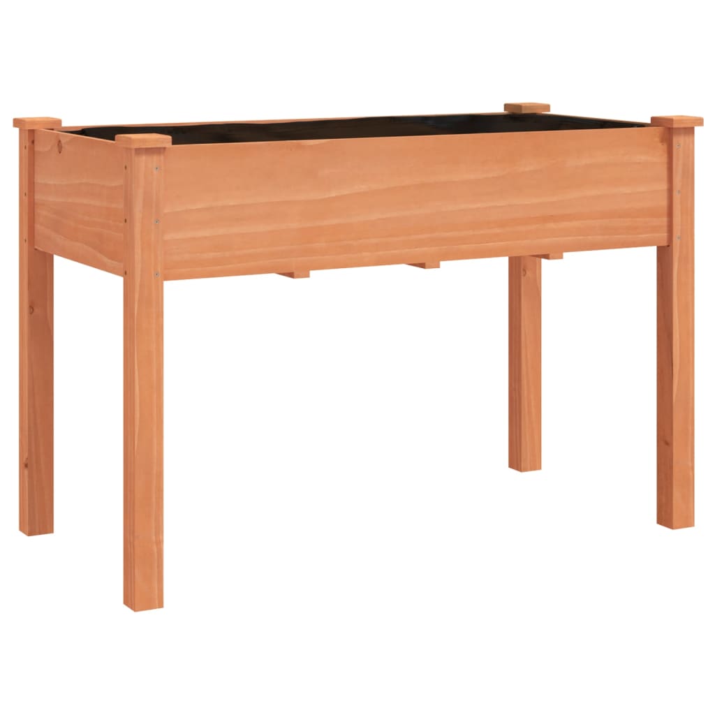 Plantekasse med foring brun 118x59x76 cm heltre gran
