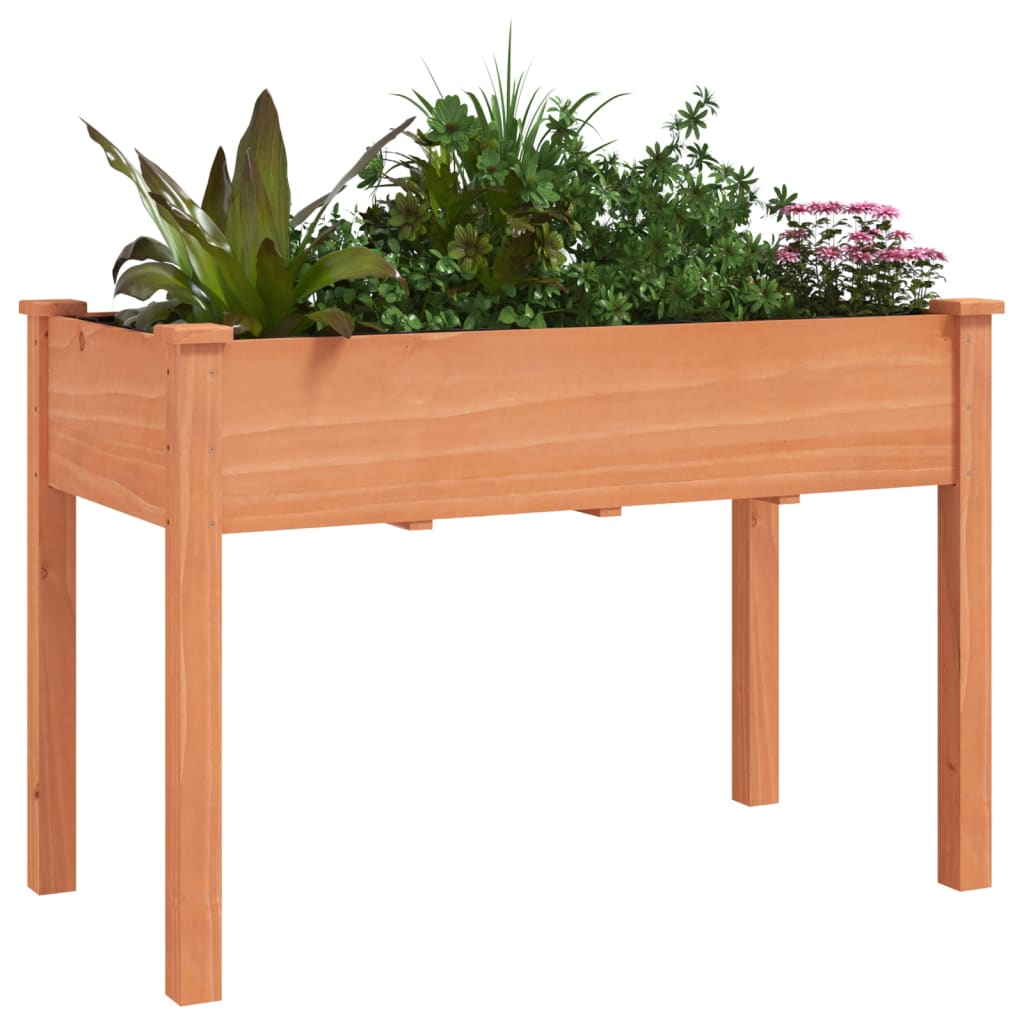 Plantekasse med foring brun 118x59x76 cm heltre gran