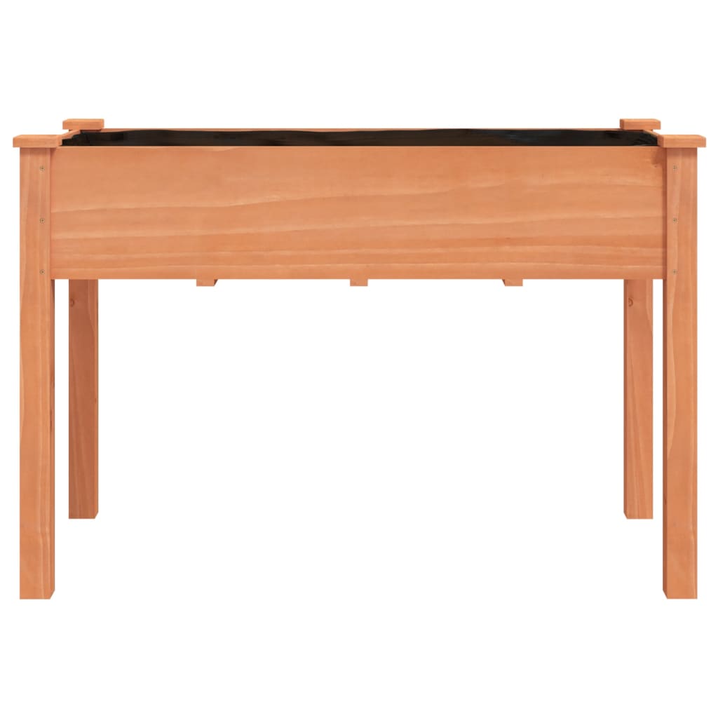 Plantekasse med foring brun 118x59x76 cm heltre gran