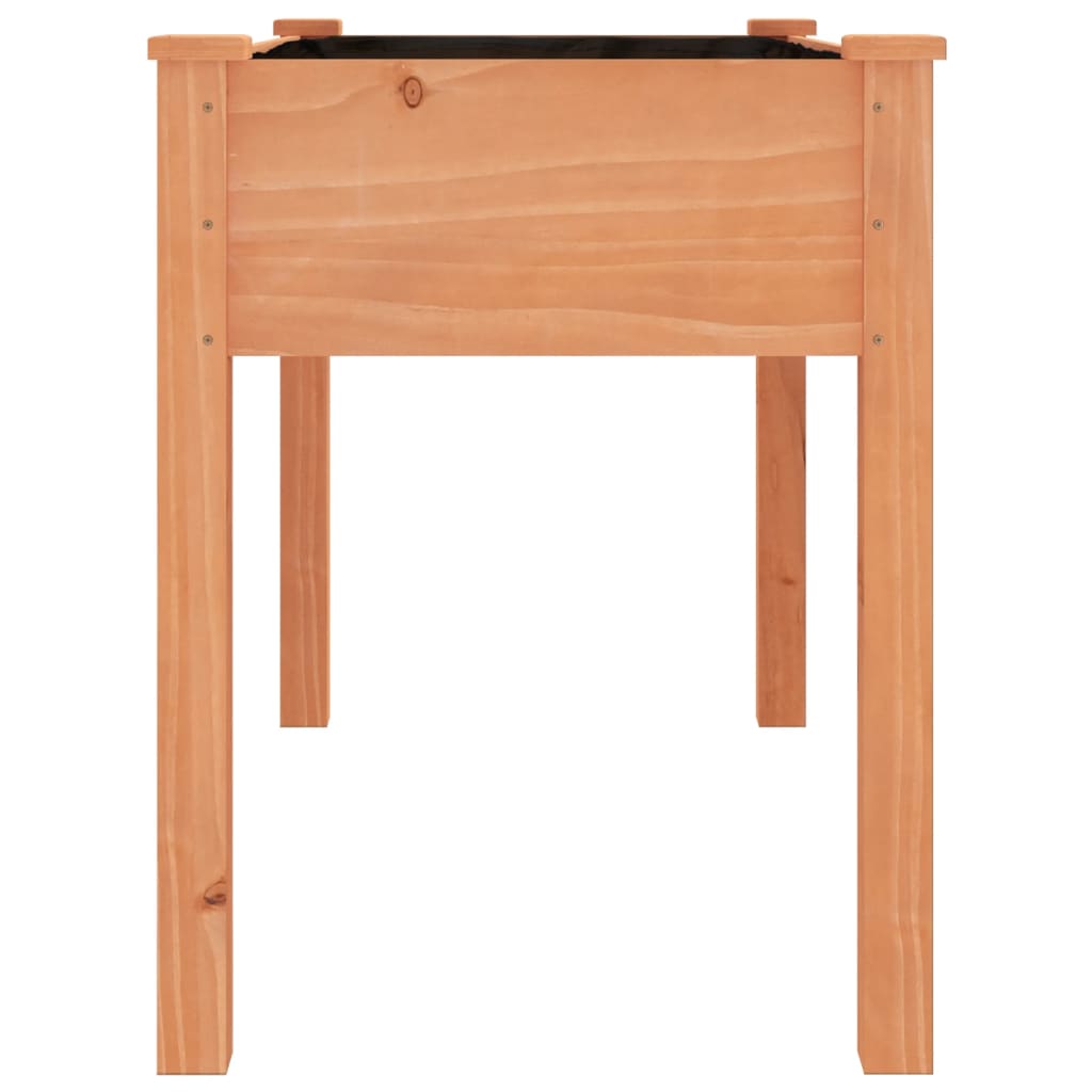 Plantekasse med foring brun 118x59x76 cm heltre gran