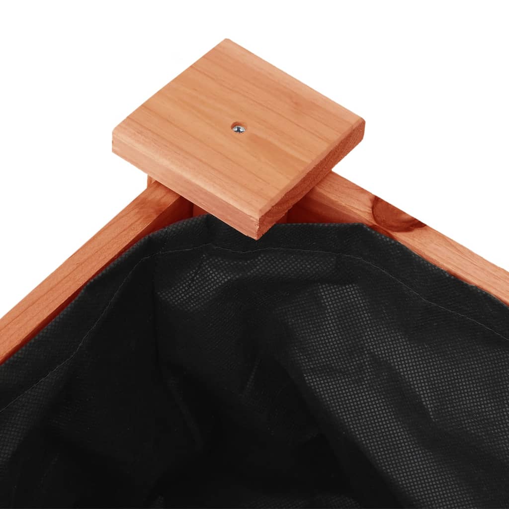 Plantekasse med foring brun 118x59x76 cm heltre gran