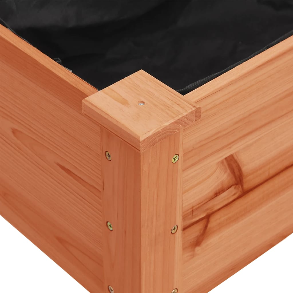Plantekasse med foring brun 118x59x76 cm heltre gran
