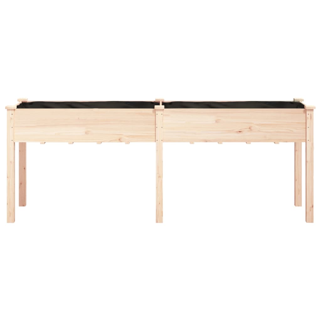 Plantekasse med foring 203x53x76 cm heltre gran