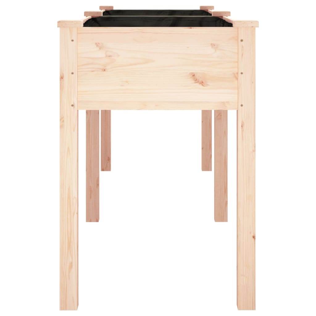 Plantekasse med foring 203x53x76 cm heltre gran