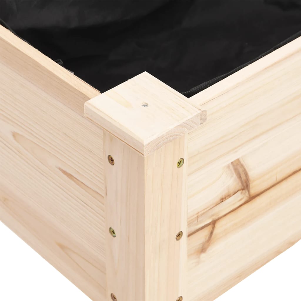 Plantekasse med foring 203x53x76 cm heltre gran