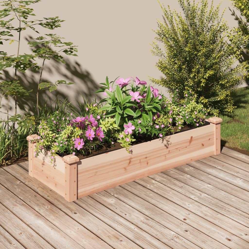 Høybed med foring 120x45x25 cm heltre gran