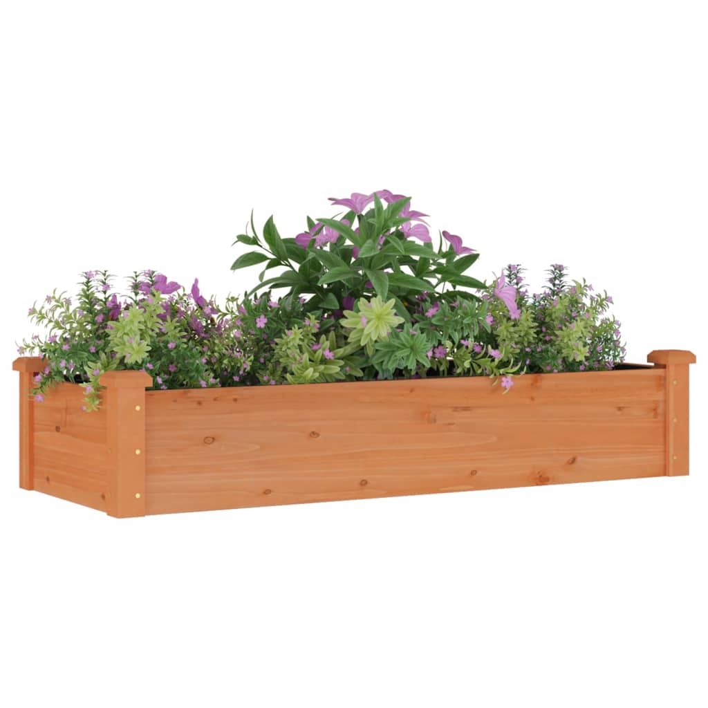 Høybed med foring brun 120x45x25 cm heltre gran