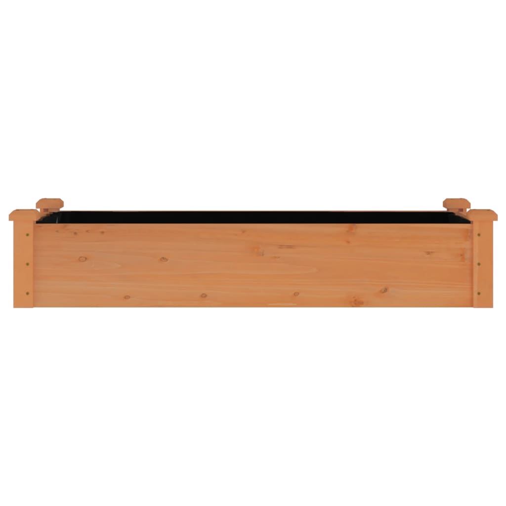 Høybed med foring brun 120x45x25 cm heltre gran