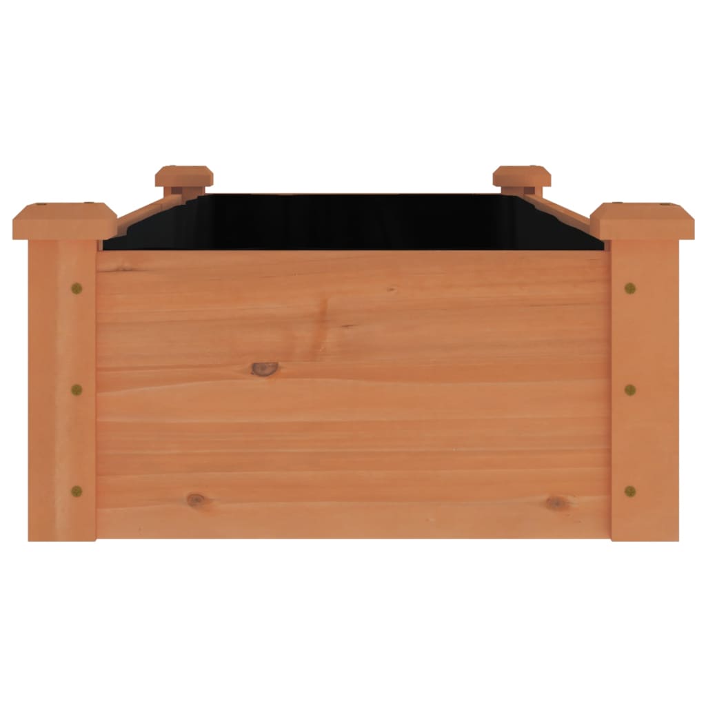Høybed med foring brun 120x45x25 cm heltre gran
