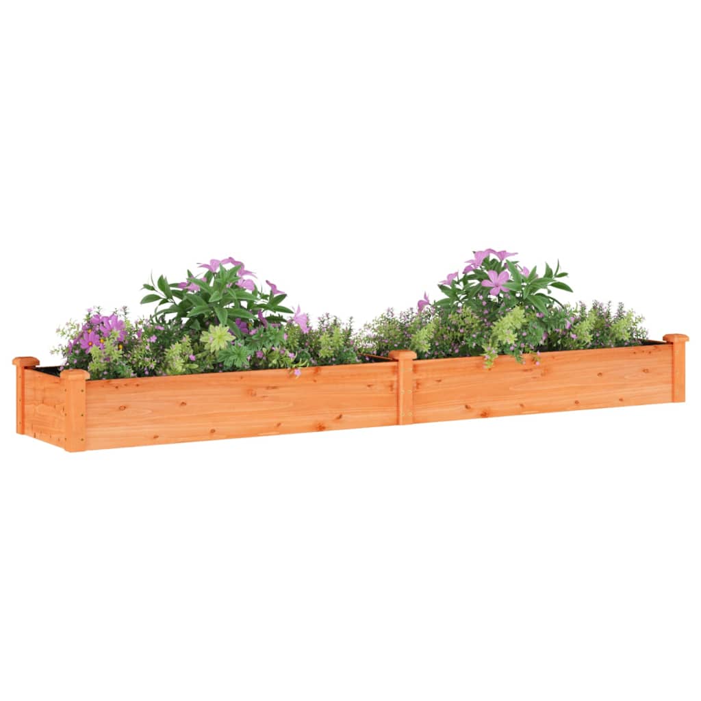 Høybed med foring brun 240x45x25 cm heltre gran