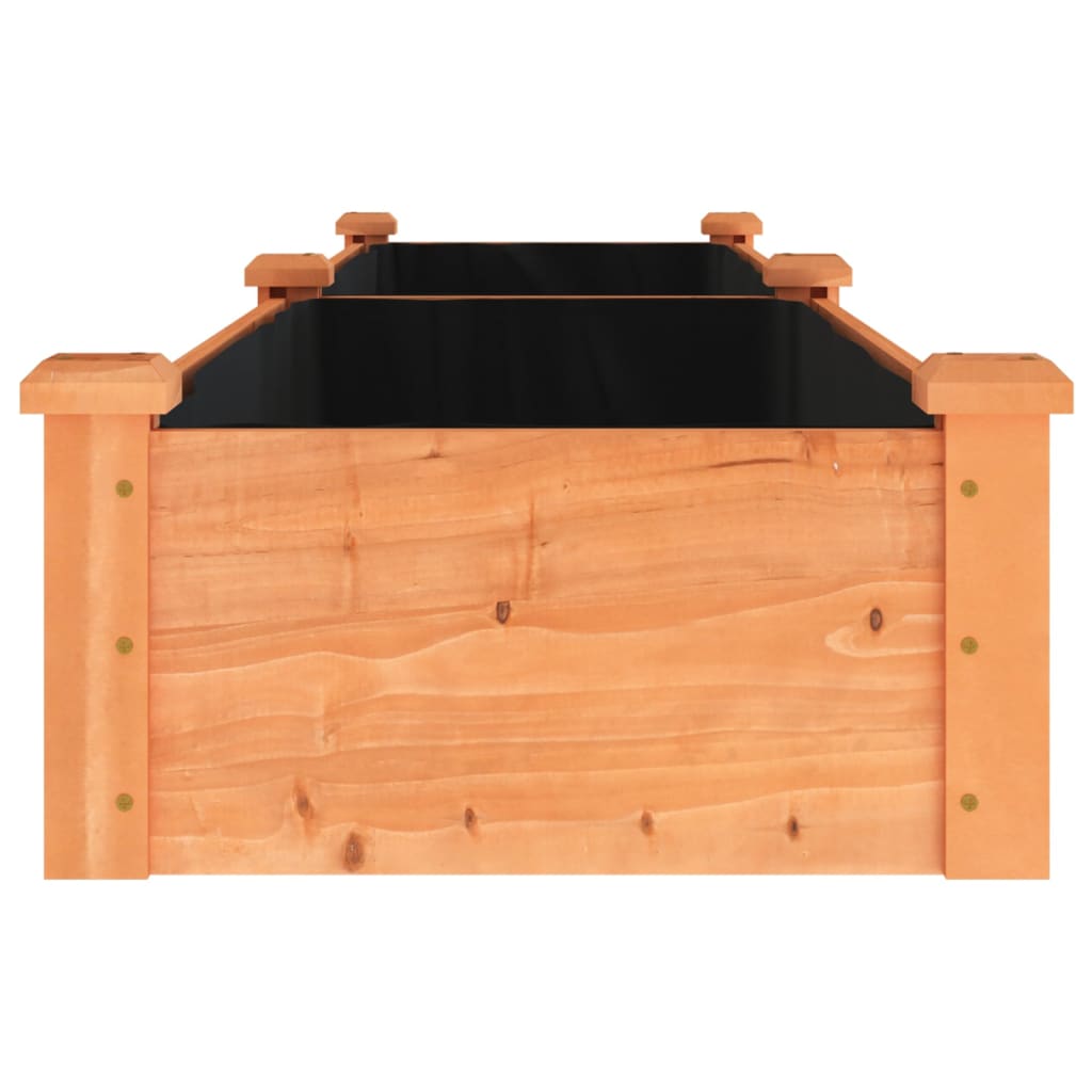 Høybed med foring brun 240x45x25 cm heltre gran