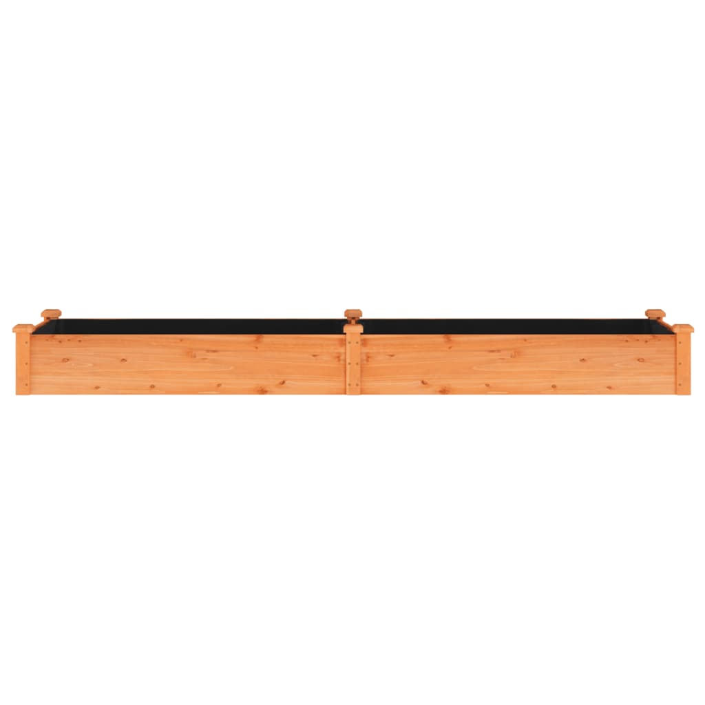Høybed med foring brun 240x60x25 cm heltre gran