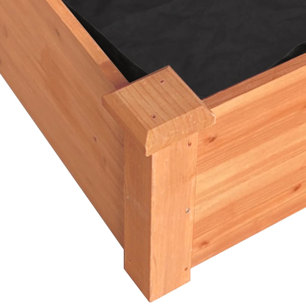 Høybed med foring brun 240x60x25 cm heltre gran