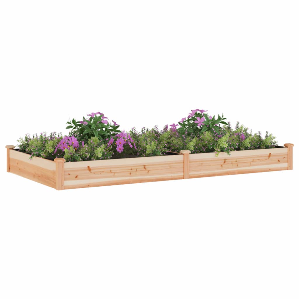Høybed med foring 240x120x25 cm heltre gran
