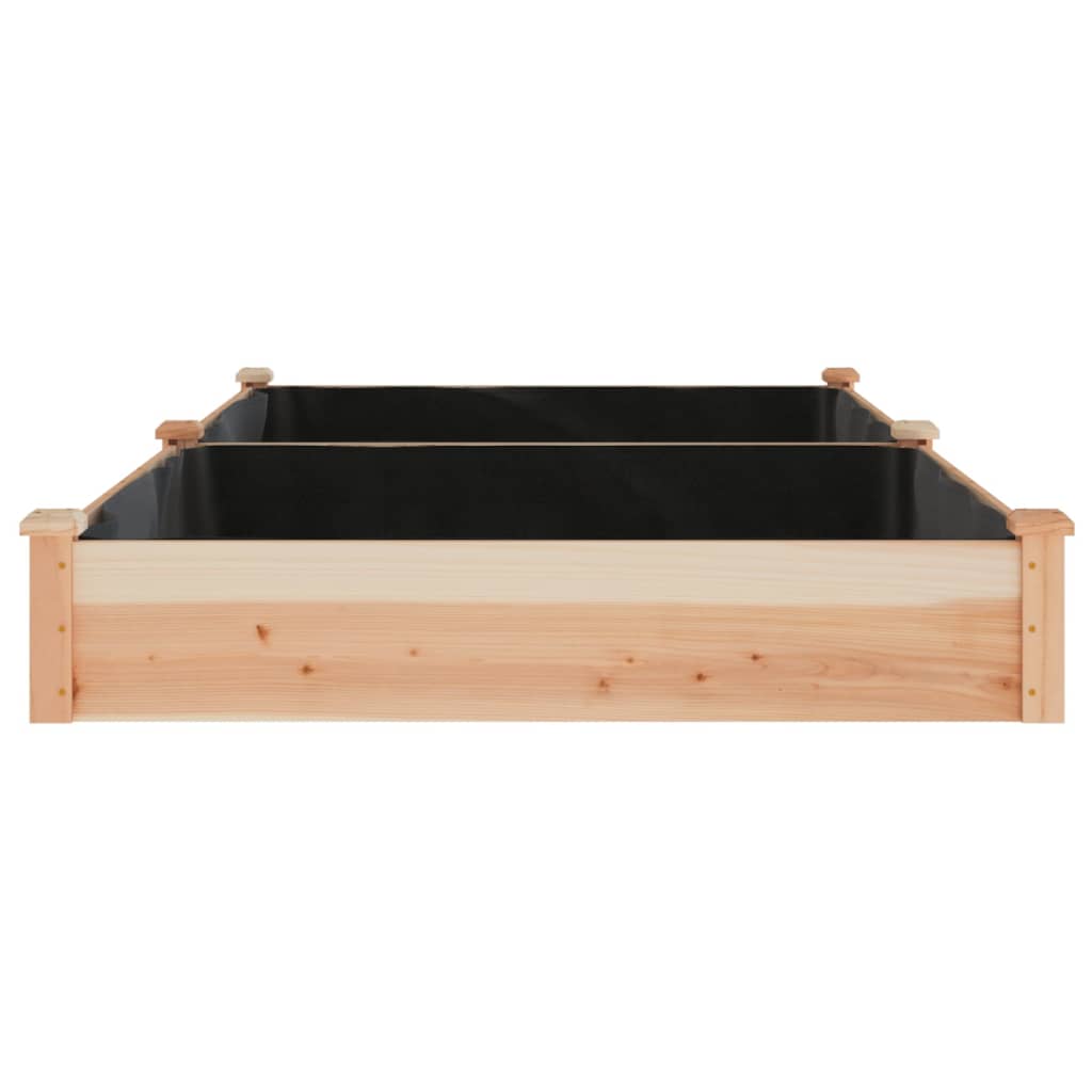 Høybed med foring 240x120x25 cm heltre gran