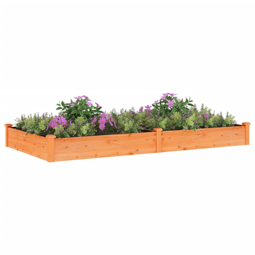 Høybed med foring brun 240x120x25 cm heltre gran