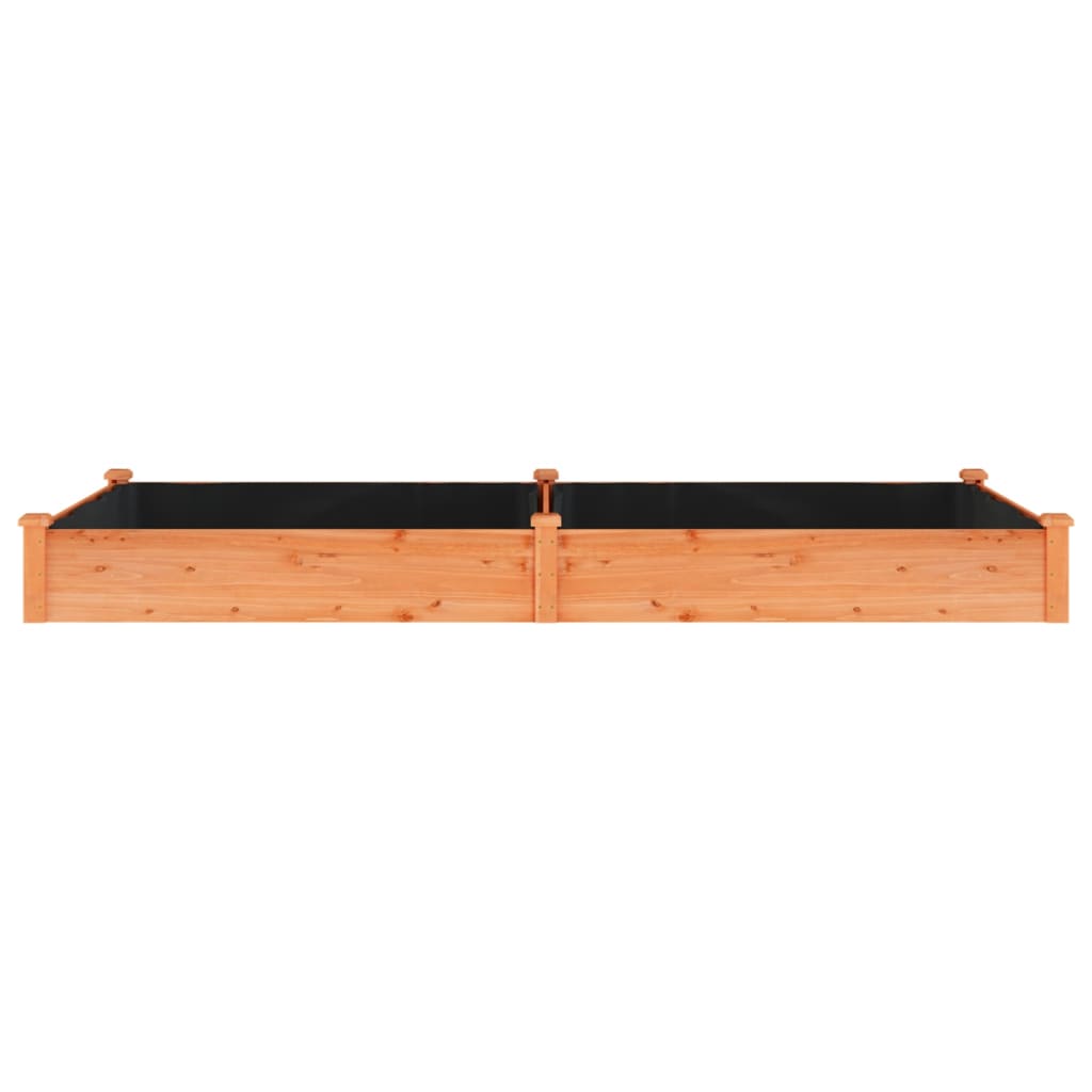 Høybed med foring brun 240x120x25 cm heltre gran
