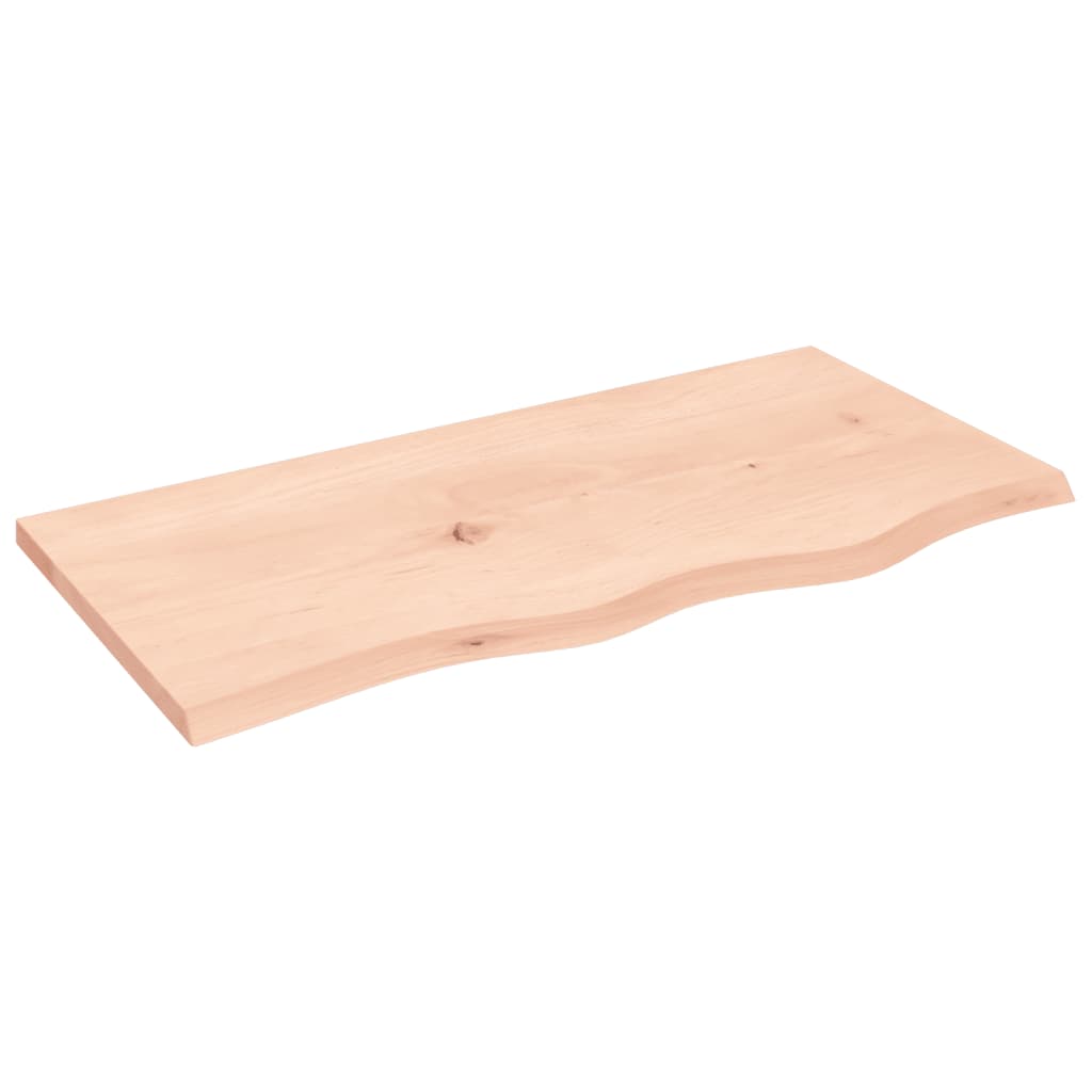 Bordplate 80x40x2 cm ubehandlet heltre eik