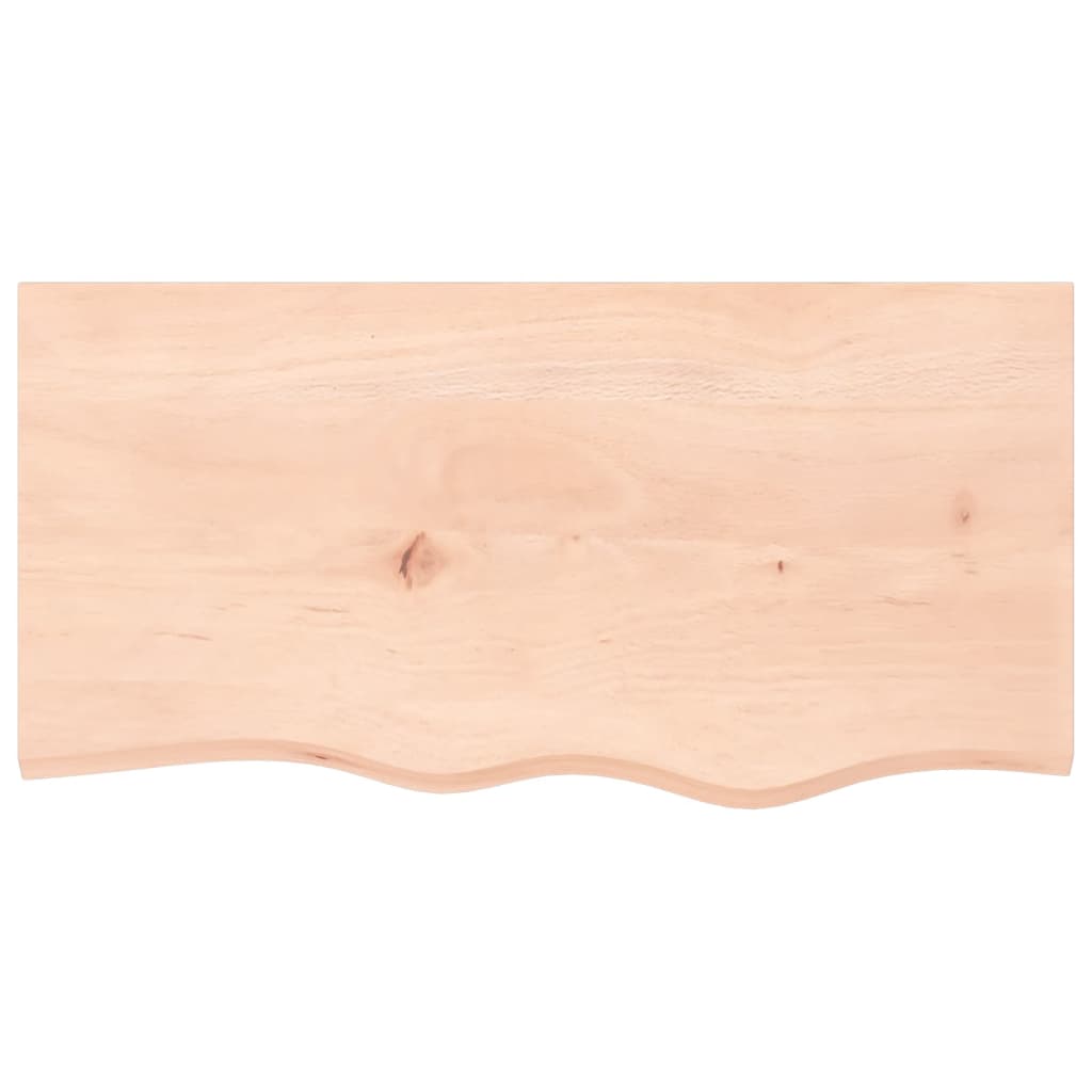 Bordplate 80x40x(2-4) cm ubehandlet heltre eik