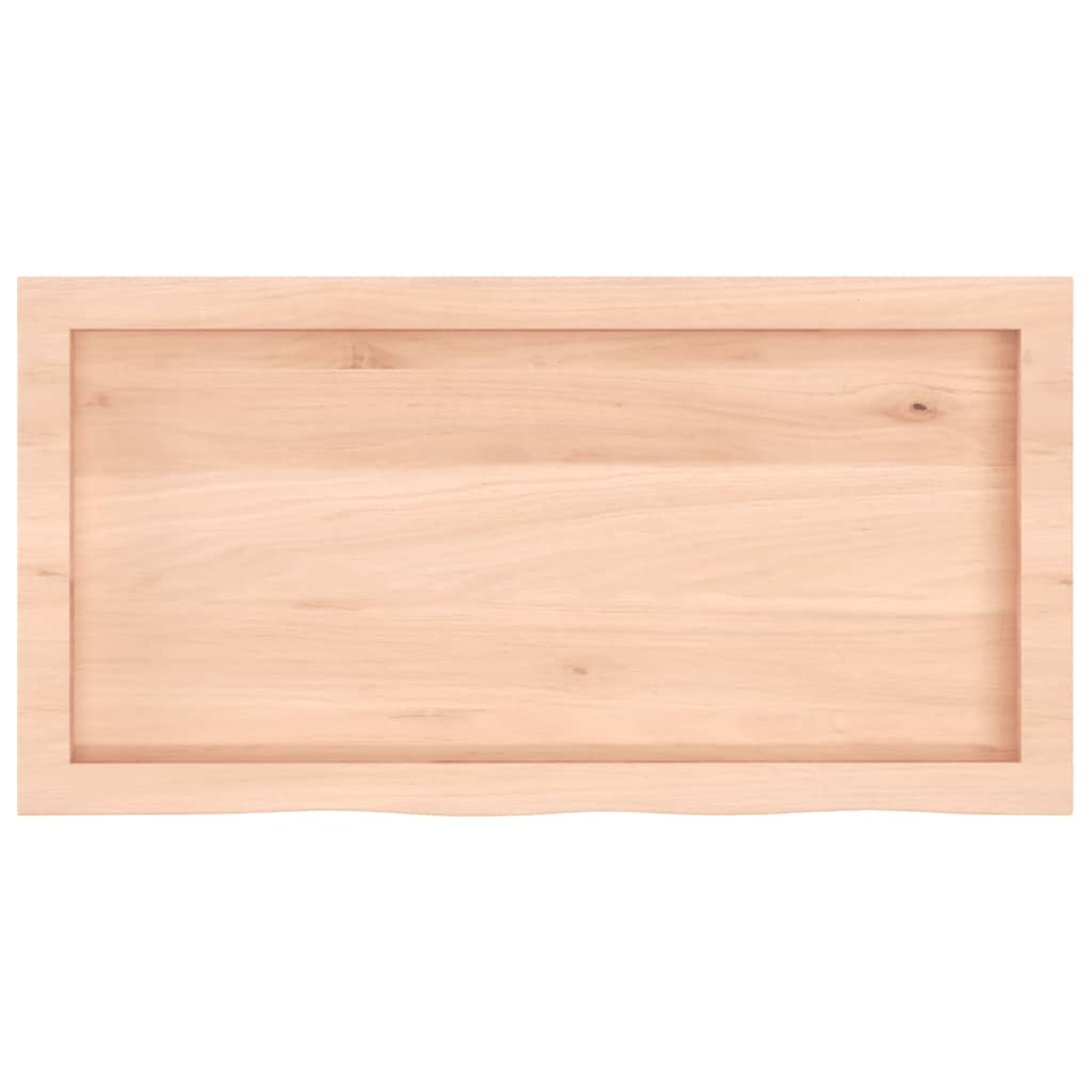 Bordplate 80x40x(2-4) cm ubehandlet heltre eik