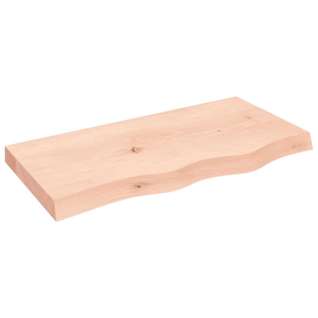Bordplate 80x40x(2-6) cm ubehandlet heltre eik