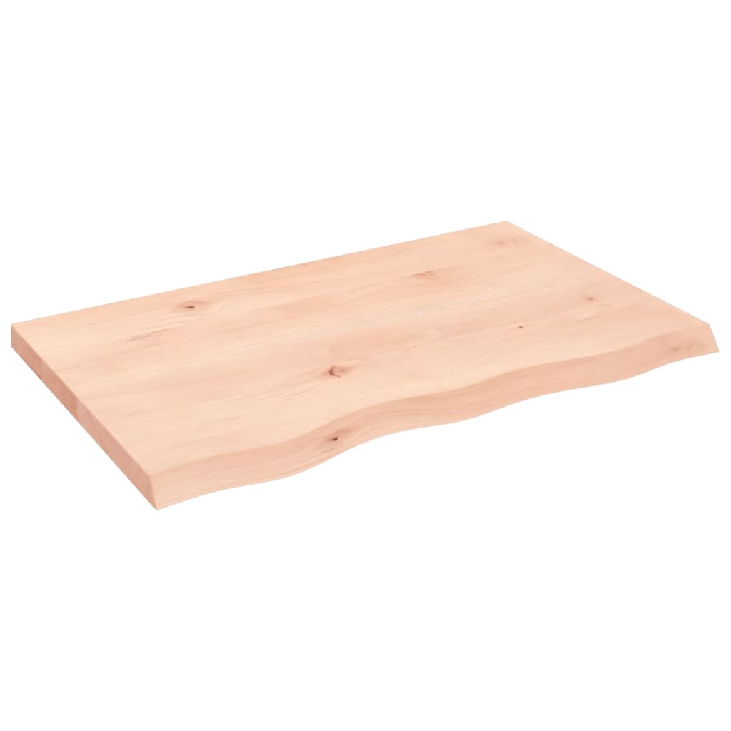 Bordplate 80x50x(2-4) cm ubehandlet heltre eik