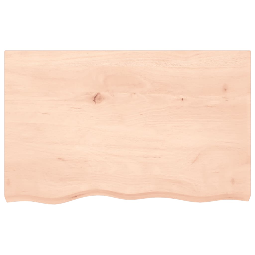 Bordplate 80x50x(2-4) cm ubehandlet heltre eik
