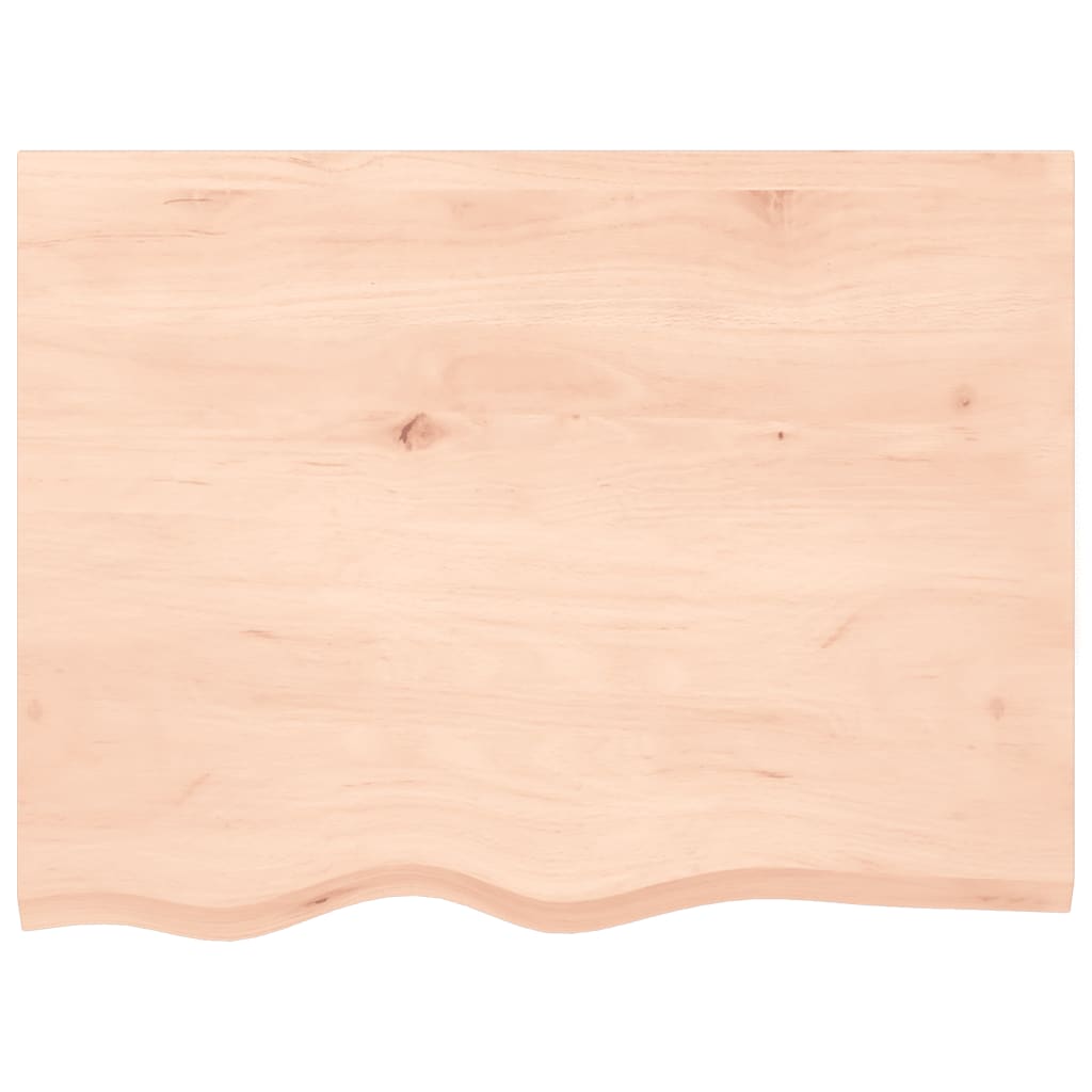 Bordplate 80x60x2 cm ubehandlet heltre eik