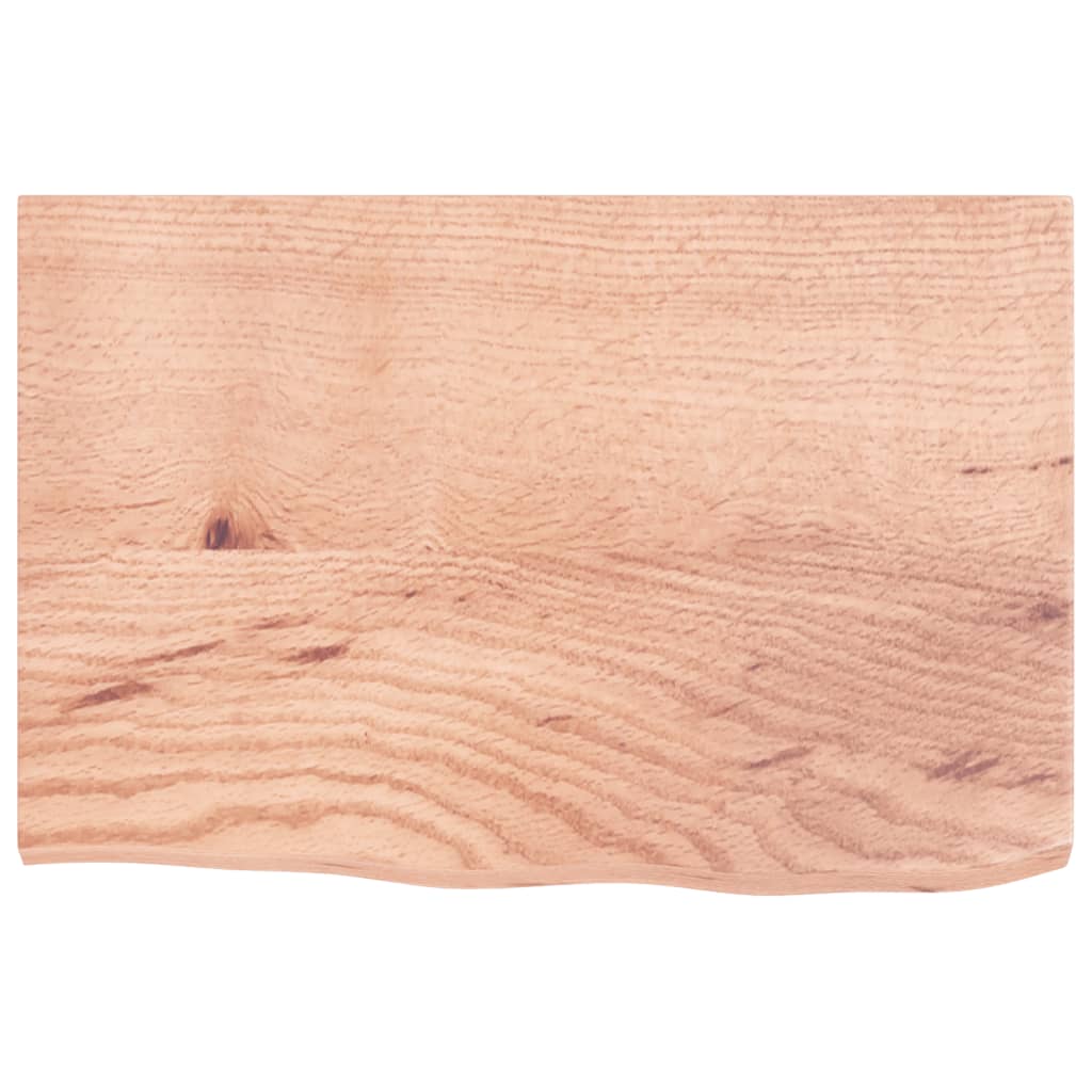 Bordplate lysebrun 60x40x2 cm behandlet heltre eik