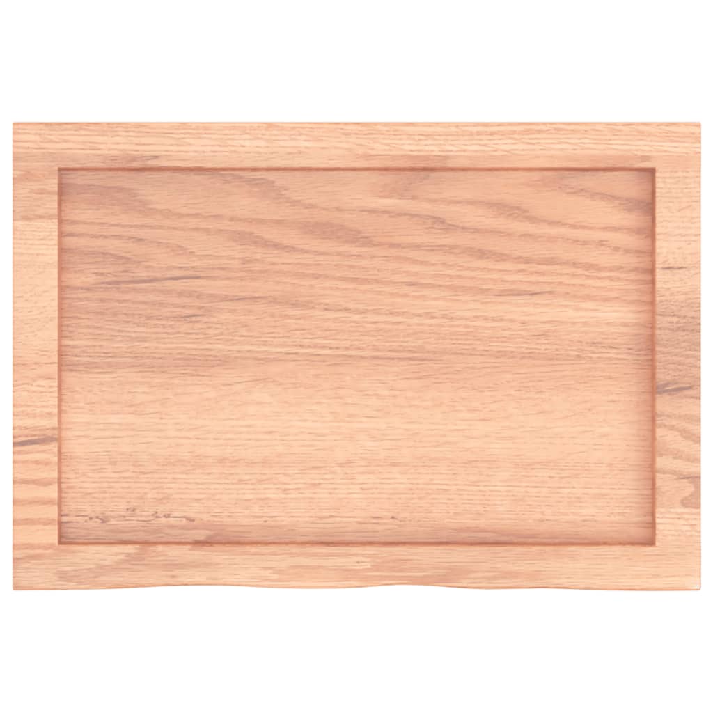 Bordplate lysebrun 60x40x(2-4) cm behandlet heltre eik