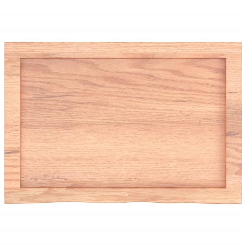 Bordplate lysebrun 60x40x(2-6) cm behandlet heltre eik