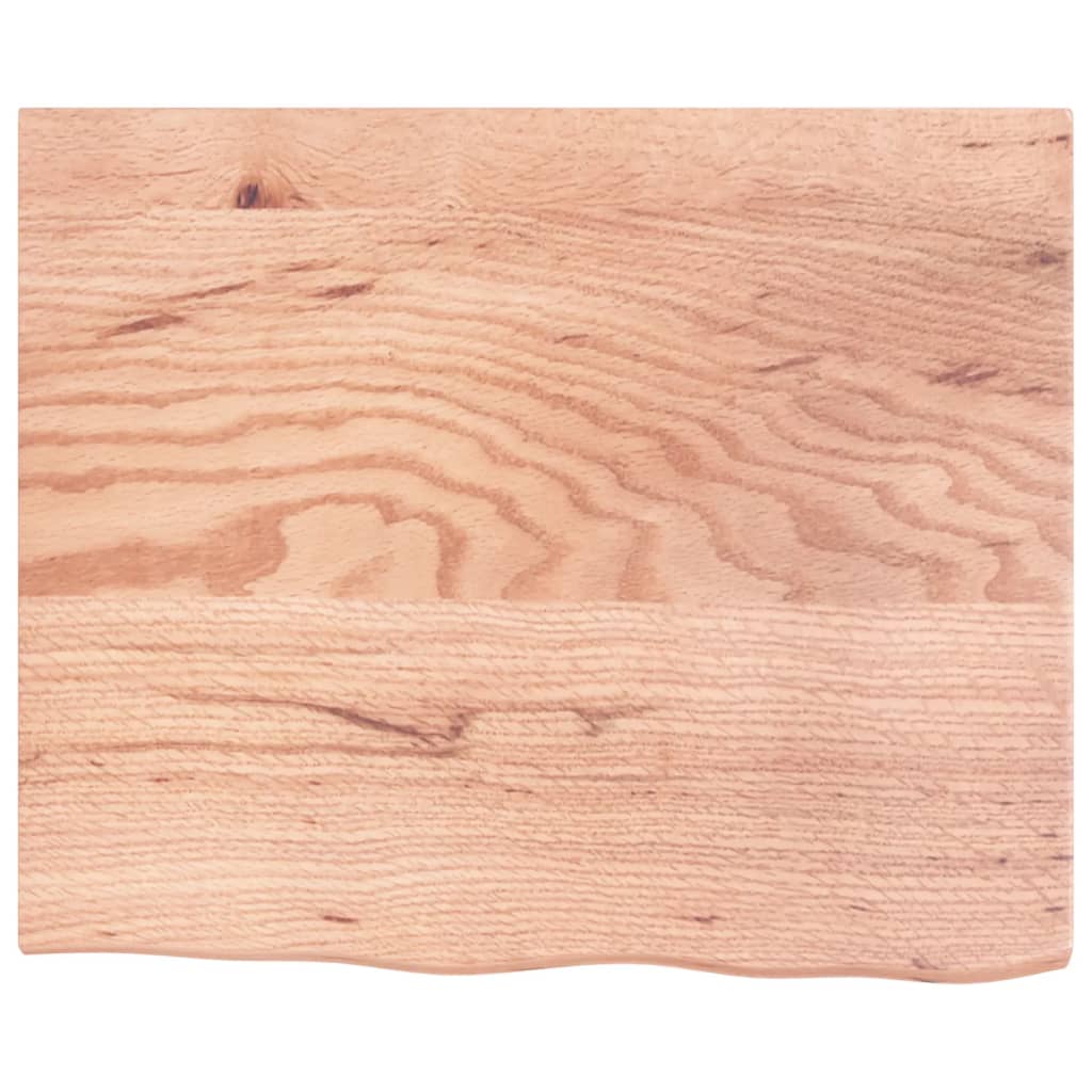 Bordplate lysebrun 60x50x2 cm behandlet heltre eik